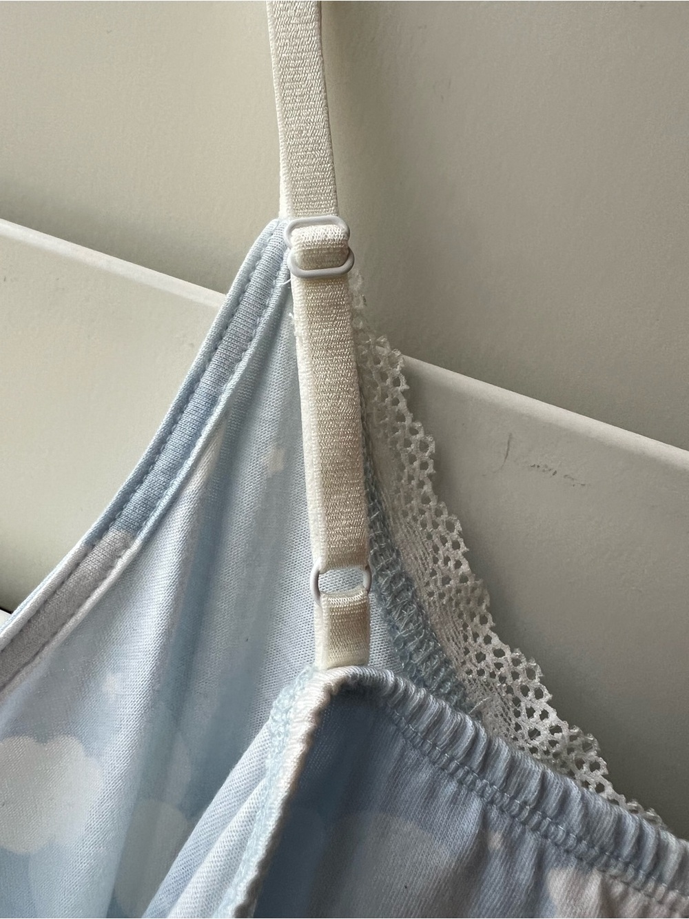Aqua Lounge New Small Light Blue Cloud Print Slip Chemise - Picture 7 of 8